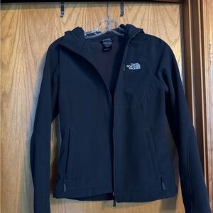 The North Face Women's Black Hooded Softshell Jacket - Zip Front
